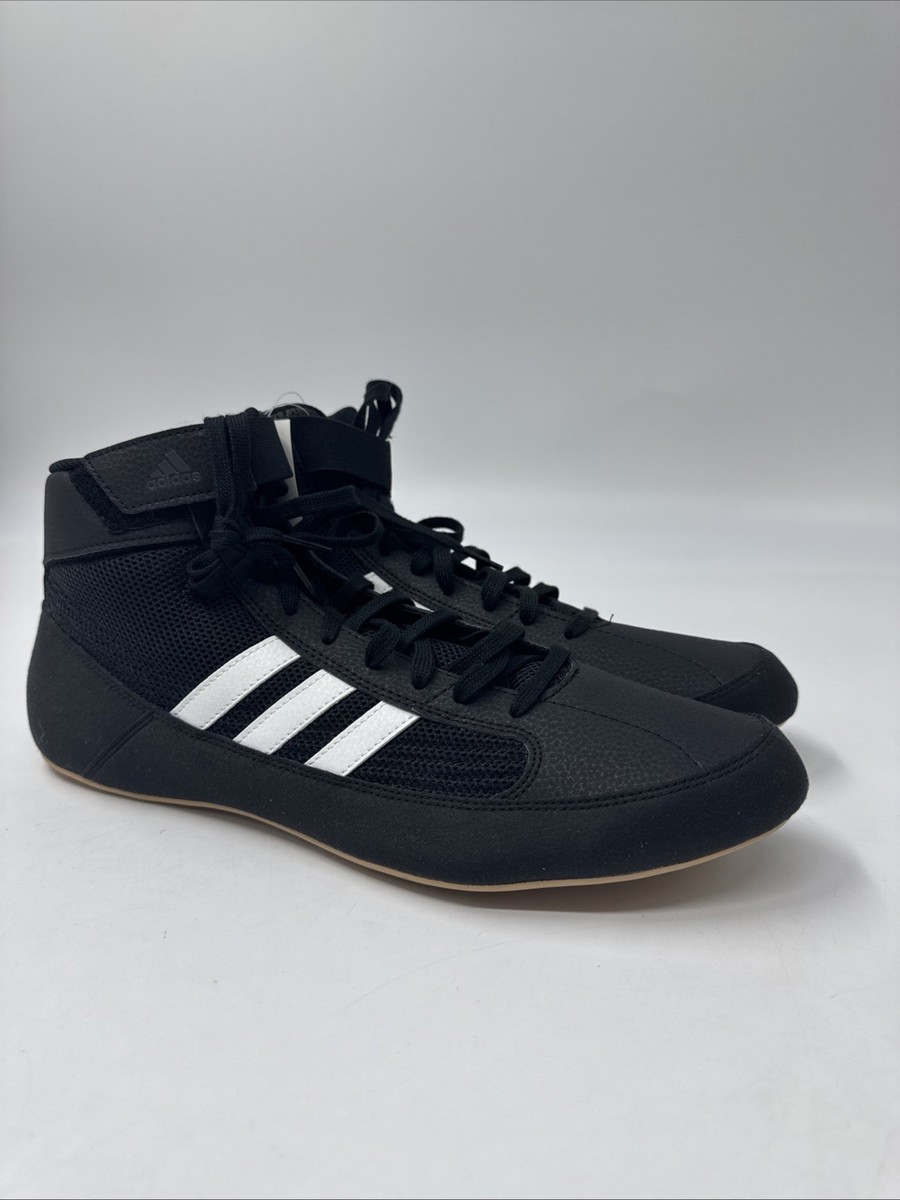 Adidas HVC 2 Wrestling Shoes AQ3325 Black White Lace Up  display picture 3