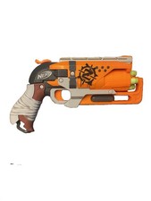 Nerf Zombie Strike Hammershot Blaster w/6 Darts Loaded Free Shipping