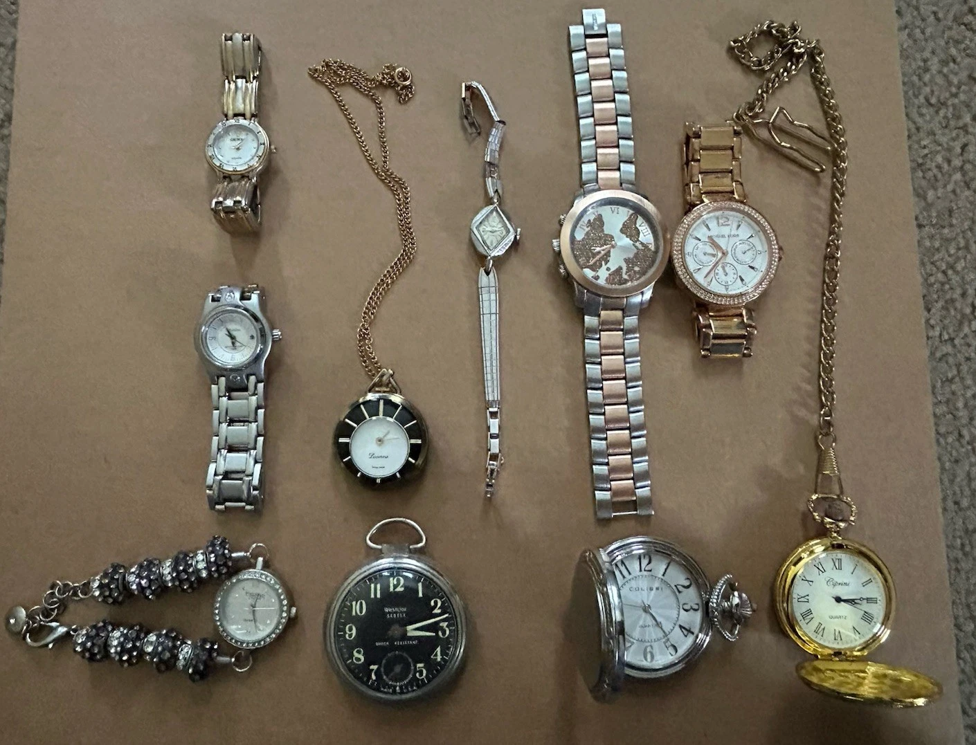 Lotto orologi vintage orologi da tasca Michael Kors Nixon Fortune NYC Ciprini Lucerna