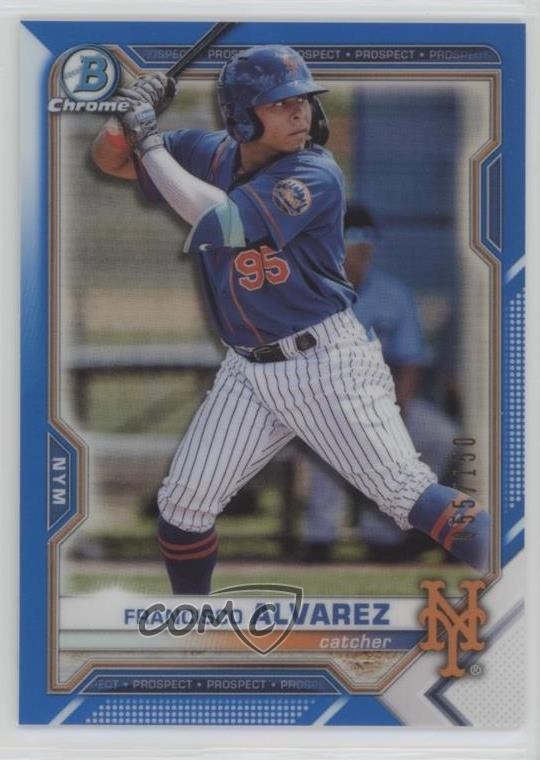 2021 Bowman Chrome Prospects Blue Refractor /150 Francisco Alvarez #BCP-209 06z2