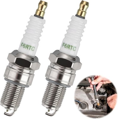 2 Stück F6RTC Zündkerze Ersetzen, Autozündkerze kompatibel mit NGK BPR6ES Bosch 