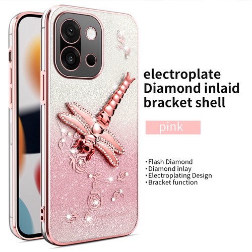 For OnePlus 13T, Fashion Bling Glitter Butterfly Stand Soft Clear Cover Case - 第 17/17 張圖片