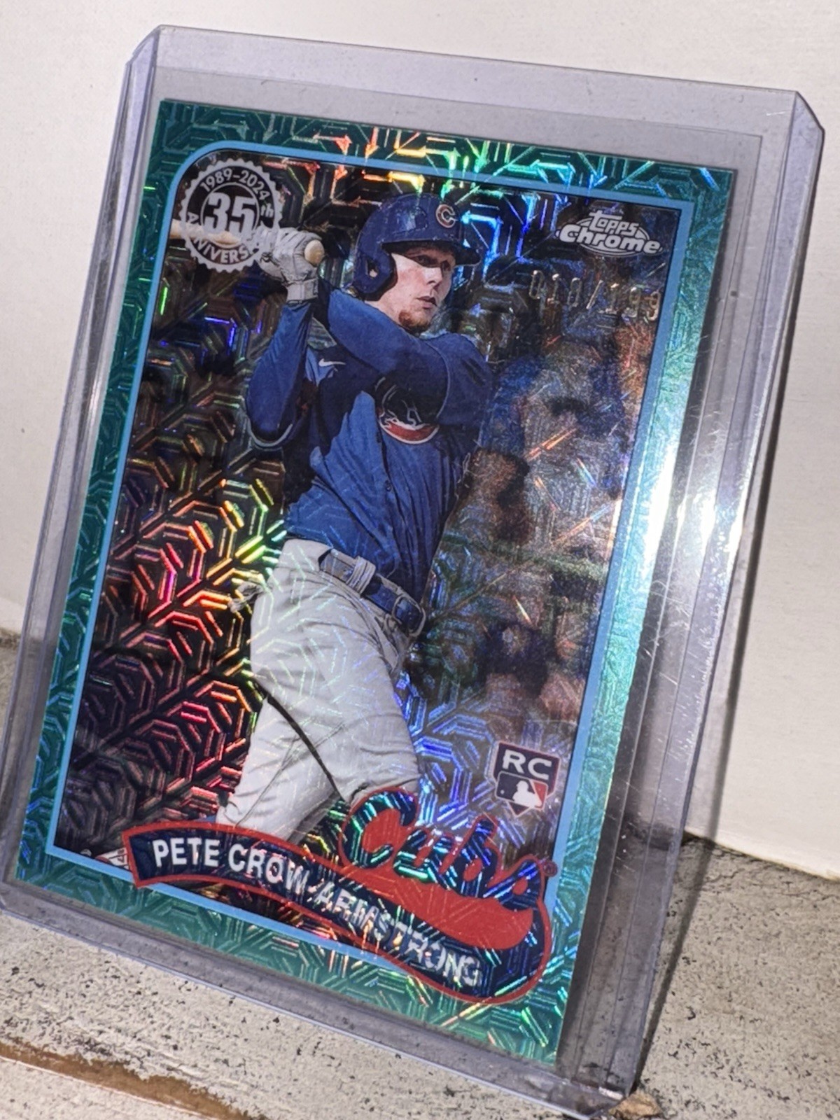 2024 Topps Chrome Silver Pack 2T89C-64 Pete Crow-Armstrong Aqua Mojo RC 18/199