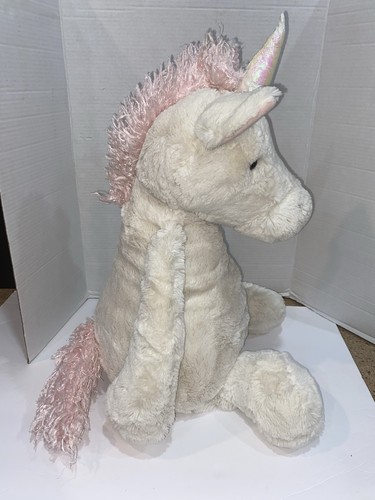 24” Jellycat Bashful Unicorn Plush Jumbo White Cream Pink Stuffed Animal - Bild 4 von 15