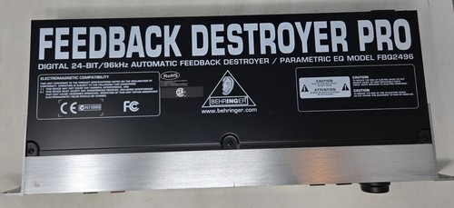 Behringer FBQ2496 Feedback Destroyer Pro Parametric EQ (24-BIT/96kHz) Audio Devi - Picture 6 of 13