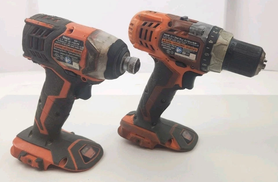 Ridgid R86008 1/2" Drill R86034 1/4" Impact 18V Combo Set Tool Only - Image 4 of 4