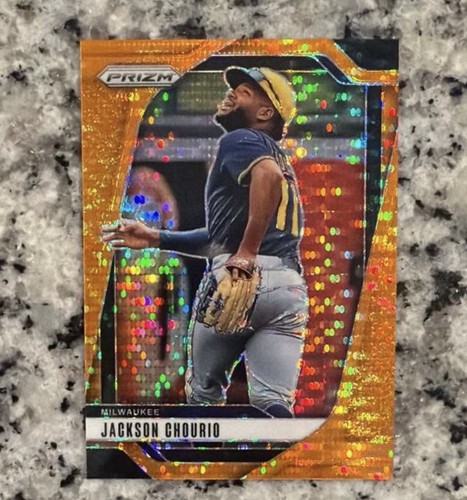 2025 Panini Prizm Orange Pulsar Prizm #108 - Jackson Chourio /399 ⚾ - Picture 1 of 2