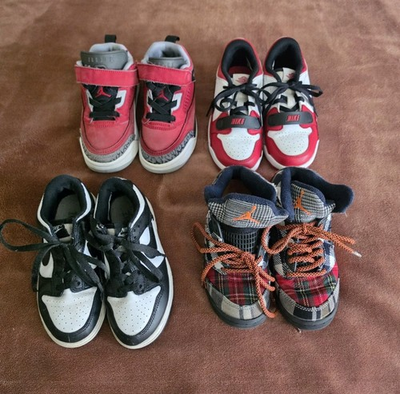 #ad TODDLER KIDS SHOES BUNDLE LOT OF 4 PAIRS NIKE JORDAN SZ 11C $60.00