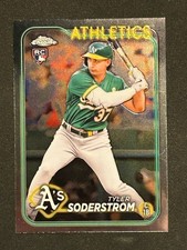 2024 Topps Chrome Tyler Soderstrom Base Rookie RC Oakland A’s