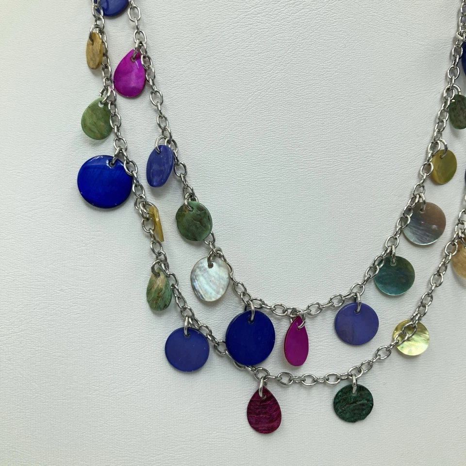 Collar Lia Sophia Desfile Prismático Genuino Madreperla Multicolor 46-49" Foto 2 de 4