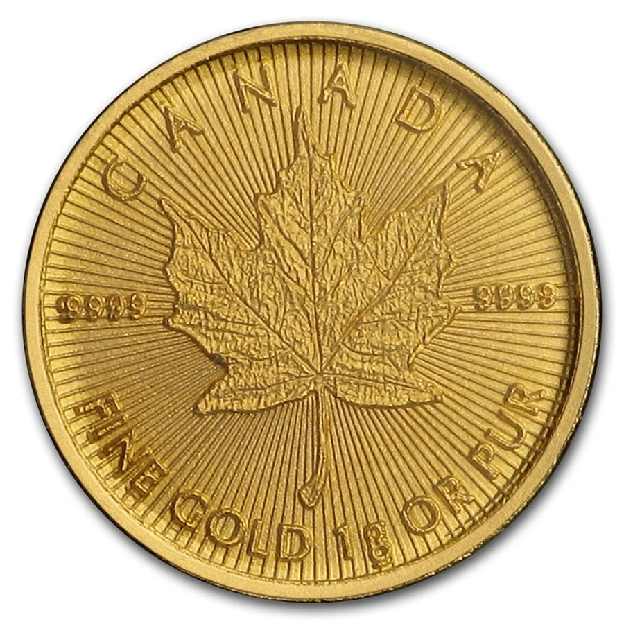 Mighty 1 Gram Gold Maple Leaf Coin 2020 .9999 Fine Canadian Mint Gold Bullion - Image 3 of 4