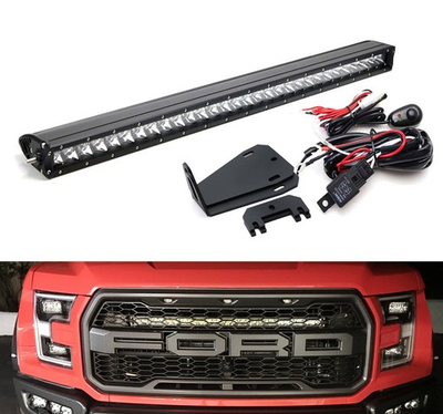 #ad #ad 150W 30quot; LED Light Bar w Hidden Behind Grill Mounts Wiring For 2017 20 Raptor $152.09
