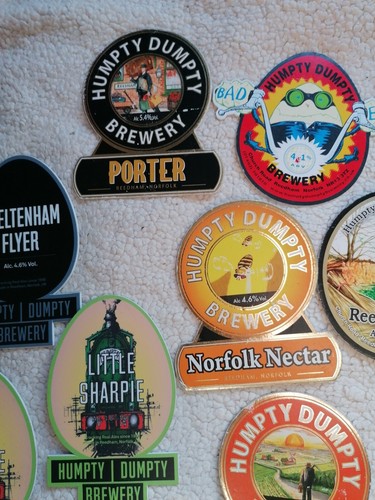 HUMPTY DUMPTY BREWERY BEER PUMP CLIPS, SELLING AS EACH SO MESSAGE WHICH 1 AS... - Picture 8 of 20