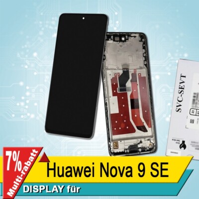 Display Für Huawei Nova 9 SE Bildschirm Service Pack Schwarz Rahmen