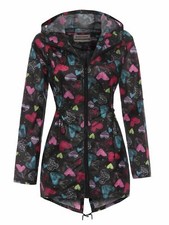 Girls Rain Mac Showerproof Raincoat Jacket Ages Size 7 to 13 Years Hooded Coat