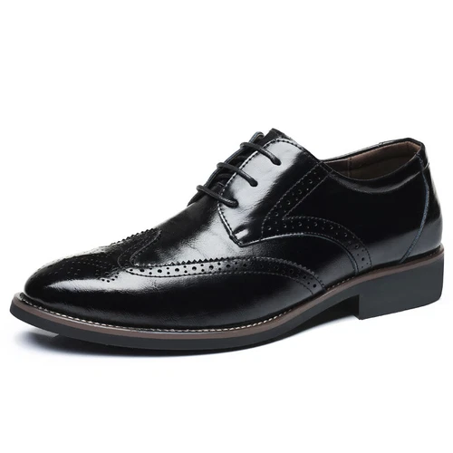 Herren-Schuhe, Formelle Business-Schuhe Klassische Schnür-Oxfords Brogues Schuhe - Bild 12 von 19