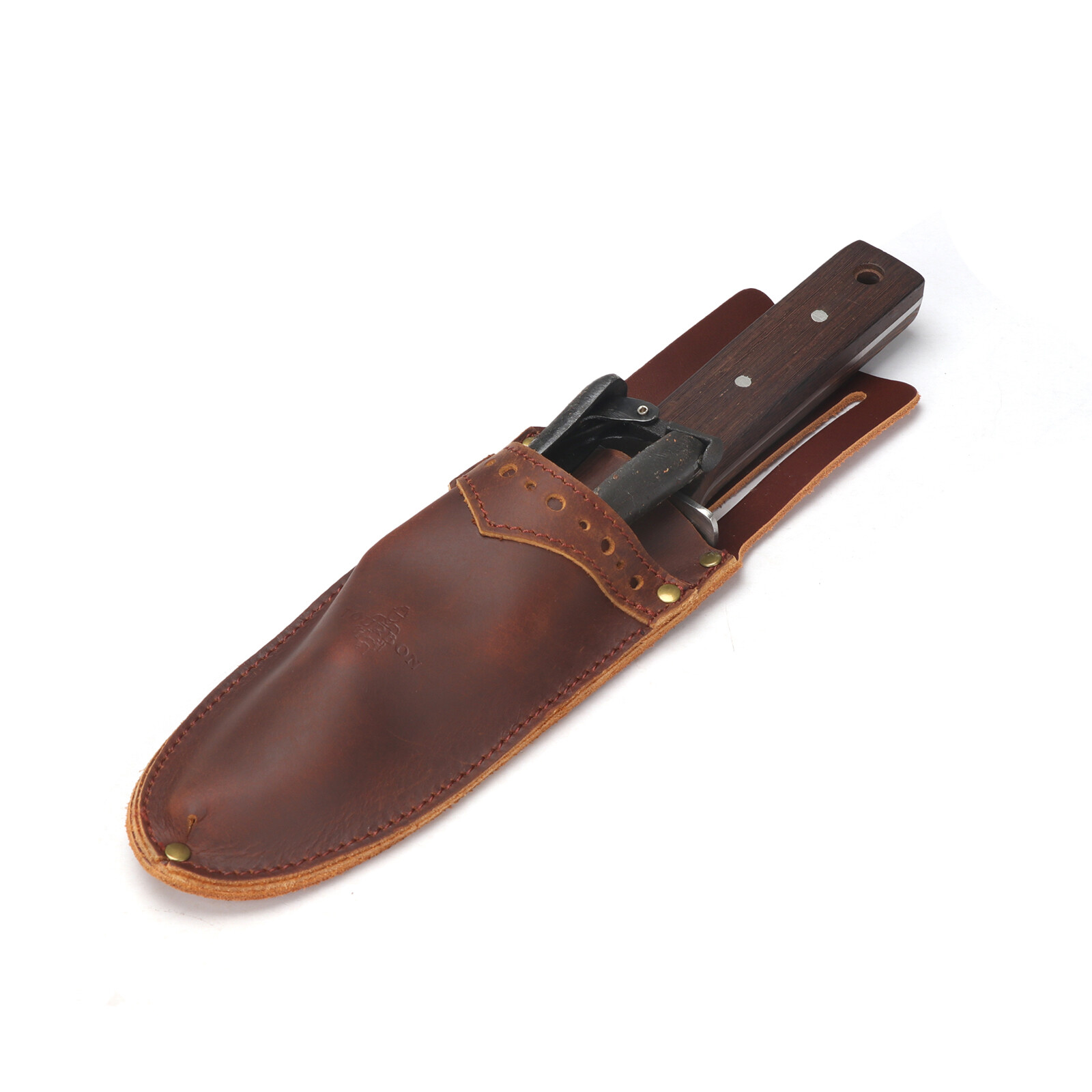 TOURBON Leather Garden Shears Sheath 2 in 1 Tools Case Scissors Saw Belt Holder