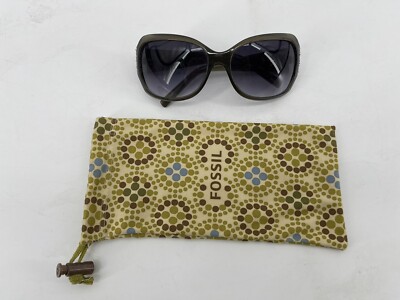 Fossil Lori Ann Womens Sunglasses With Soft Case Green