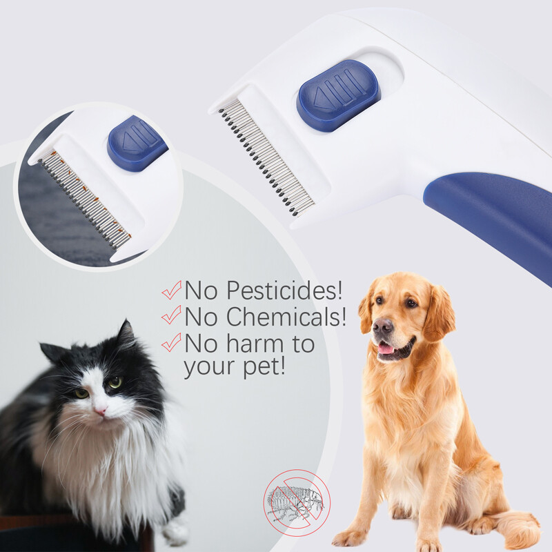 Pets Lice Remover Electric Flea Zapper Comb Safe Dog Cat Pets Kills