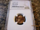 1947-D LINCOLN CENT NGC MS 66 RD    068