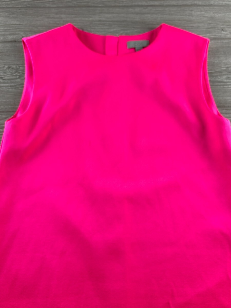 COS Racer Neck MIDI Dress Back Zipper Hot Pink Sleeveless Size EUR 38  Barbie | eBay