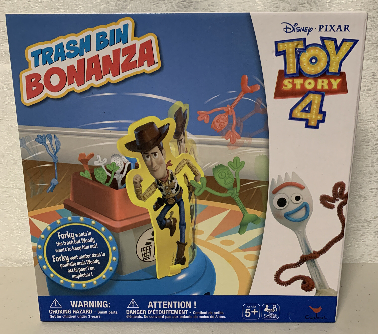 Disney Pixar Toy Story 4 Trash Bin Bonanza Game with Woody and Forky