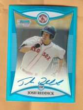 josh reddick bowman chrome 2008 draft prospect auto blue refractor 65/150