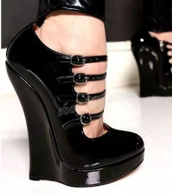 EXTREME HIGH HEEL 22cm patent platform sandals metal stiletto UK3-13  EU38-46 | eBay