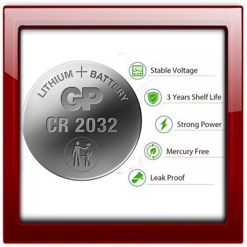 GP CR2032 3V Battery 2032 Batteries Lithium Coin Cell Car Key Fobs Toys