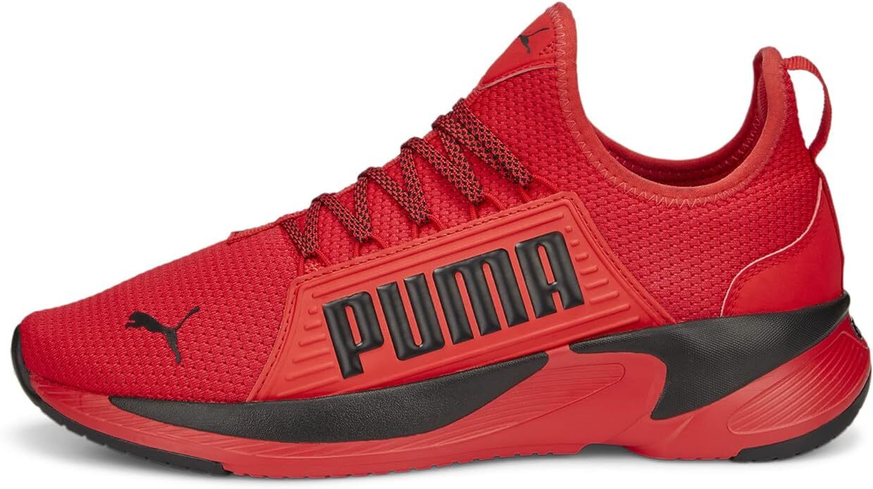 11 Мужские слипоны PUMA Softride Premier без шнуровки повышенной опасности Красно-черные 376540-02