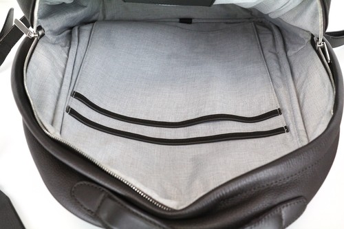 SUITSUPPLY Men Bag One Size Dark Brown Grained Calf Leather Backpack Classic - Picture 4 of 15