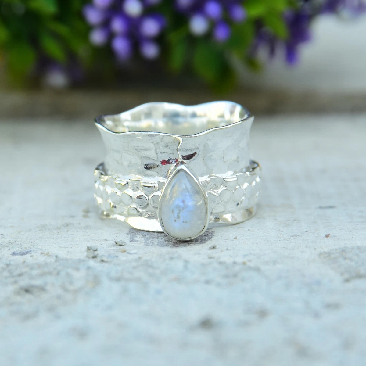 Moonstone outlet spinner ring