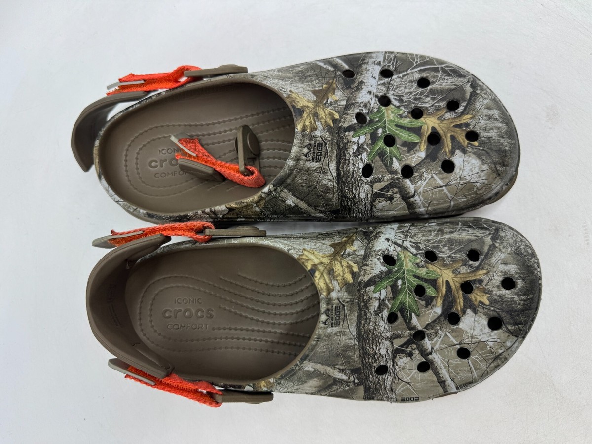 CROCS UNISEX-ADULT CLASSIC ALL TERRAIN CLOGS REALTREE CAMO SIZE MEN/10  WOMEN