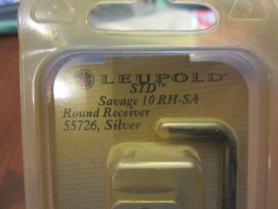 New Leupold #55726 STD Savage 10 RH-SA Round Receiver Made in USA