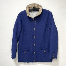 Tayberry Company Women's Quilted Jacket Diamond Cut Blue Size L