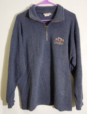 Disneyland 2000 Mickey Womens Fleece-Lined Knit Cardigan Pullover 1/4 Zip US S/M