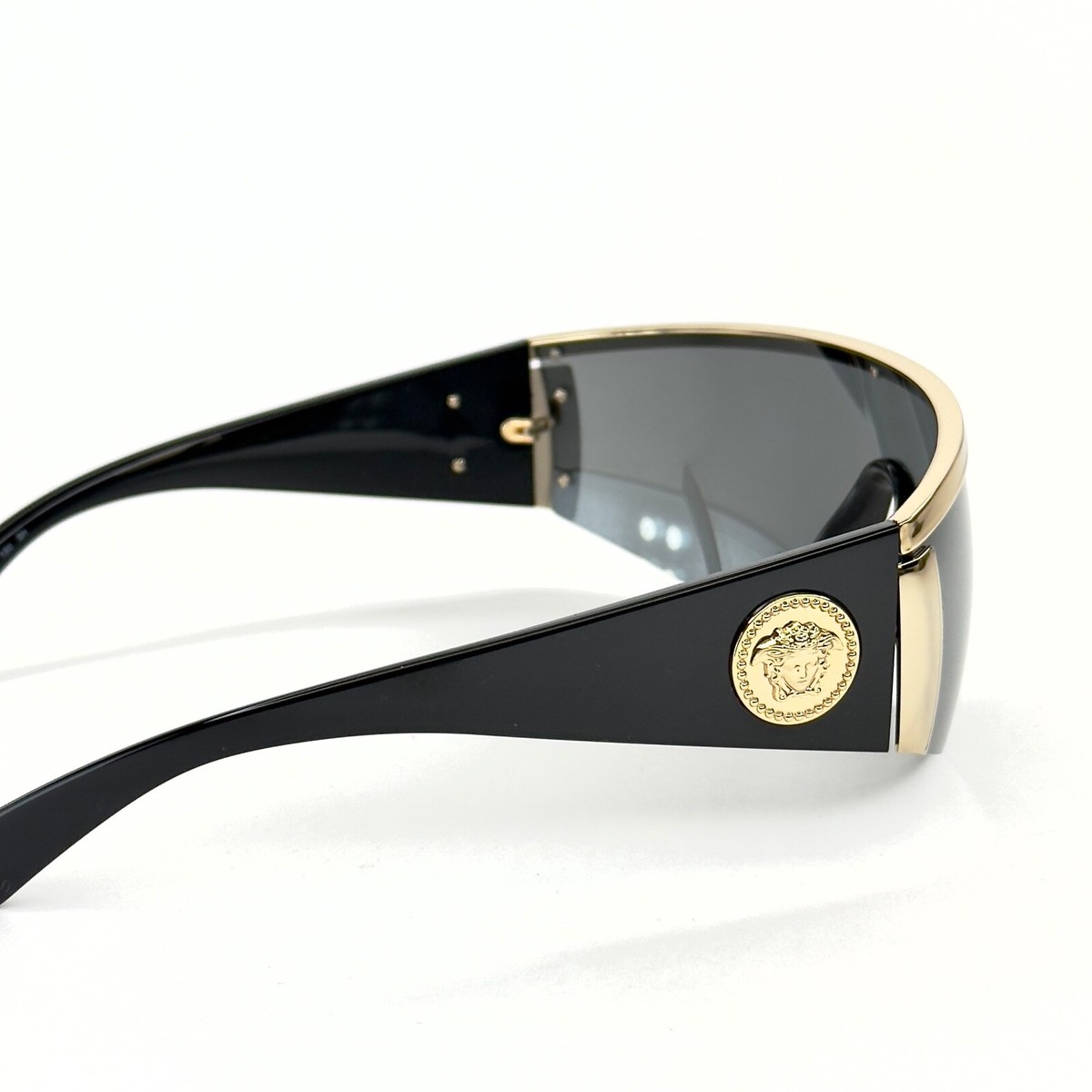 VERSACE 2197 TRIBUTE SHIELD Black Silver Mirror VE2197 Unisex