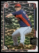 2015 Bowman Prospects Silver Ice #BP129 Trevor Frank Indians