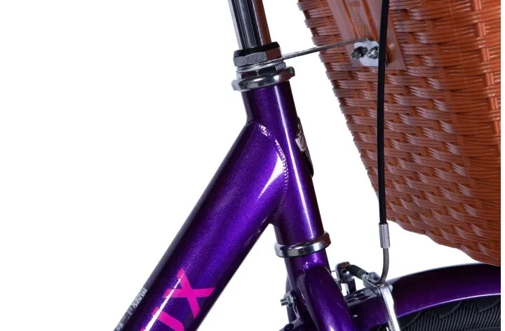 Fahrrad City Damen 26" Korb Stadt Retro Gepäckträger Stahl Lila RH 43cm - Bild 2 von 2
