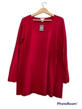 NWT J. Jill Women Size Medium Long Sleeve Red Sweater