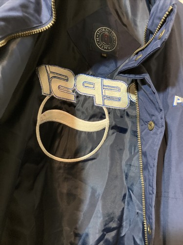 Vintage Pepsi Cola Jacket Two In One Coat With Inner Fleece Men’s Large Blue - Picture 15 of 24