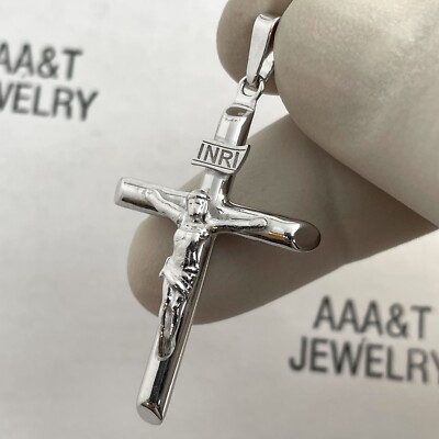 925 Solid Sterling silver Crucifix Cross Pendants | eBay