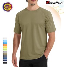 Men's UPF 50 Shirts Short Sleeve Athletic Quick Dry Performance Workout T-shirt