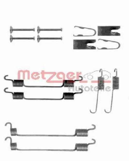 Original Metzger accessory set brake shoes 105-0797 for Toyota