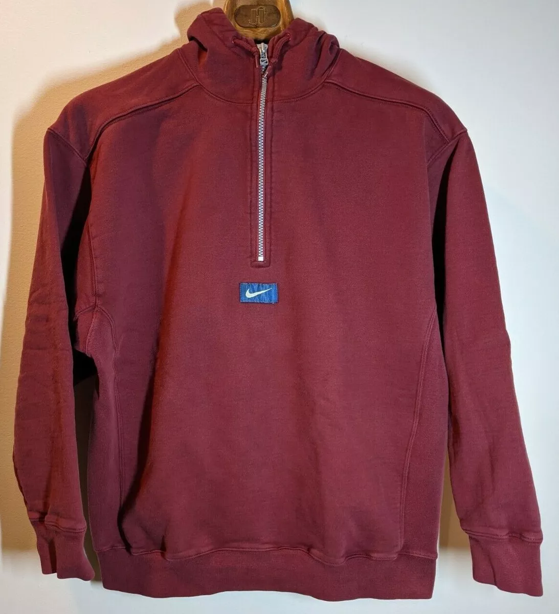 Vintage Nike 1 4th Zip Nike Zipper Center Swoosh Hoodie Long
