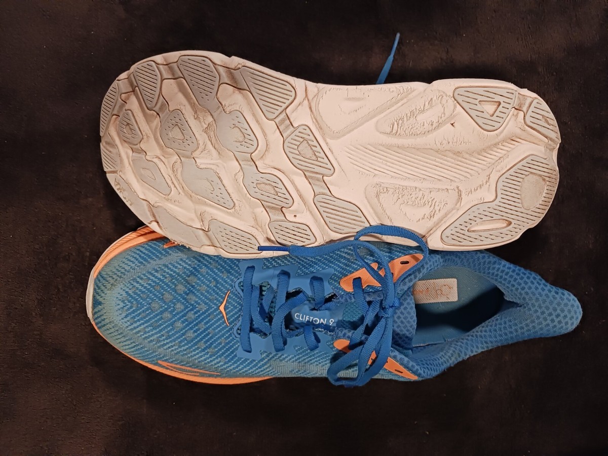 Hoka One One Clifton 9 Blue/Orange F27222H Size 10.5D | eBay