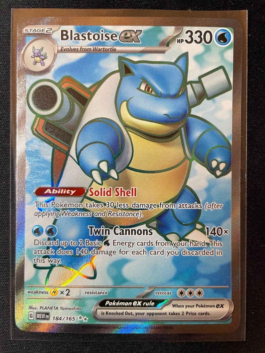 Blastoise EX 184/165 Ultra Rare Full Art Scarlet & Violet