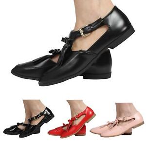 NEW WOMENS CUT OUT LADIES GEEK T-BAR GIRLS OFFICE SCHOOL PUMPS SHOES SIZE 3-8