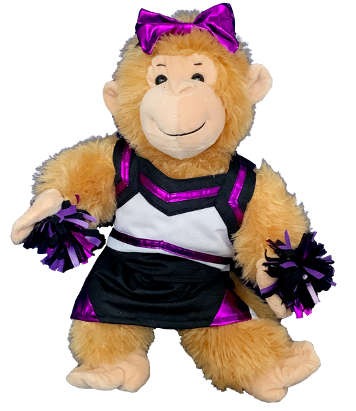 Metallic Purple and Black Cheerleader Uniform for 14