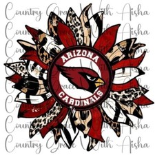 Sublimation Transfer Print Cardinals Sunflower Ready To Press Heat Transfer